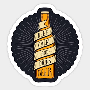 Keep Calm & Drink Beer Sticker